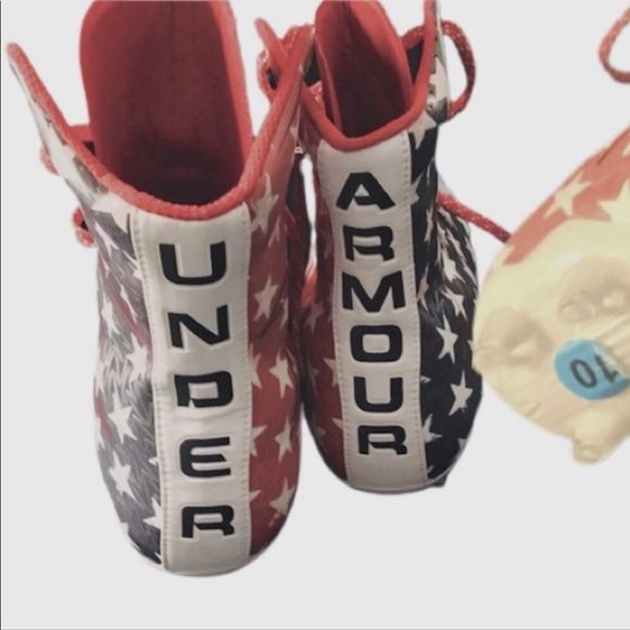 NWT $139 Under Armour | Highlight | USA Stars & Stripes Cleats | Men | Size 10 main image 5